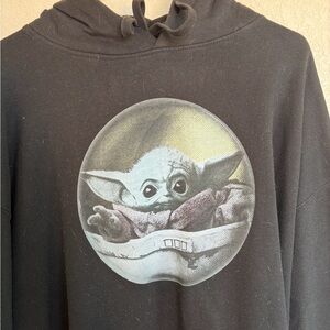 MAD Engine Star Wars, baby Yoda Graphic hoodie in Black, size xl